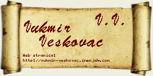 Vukmir Veškovac vizit kartica